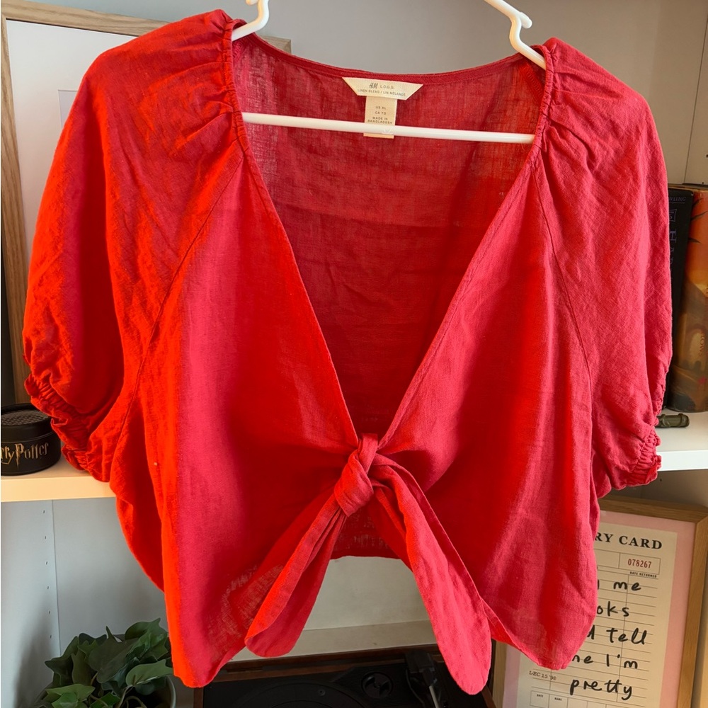 Tie Cropped Shirt